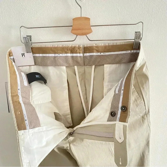 PT Torino Slim-Fit Silk-Blend SilkOchino Trousers Sz 52/36 Made in Italy - Picture 4 of 12